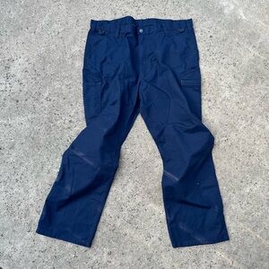 Carhartt size 42 X 32 loose fit and made in India.